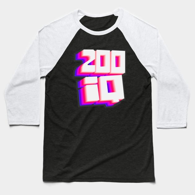 200 IQ Baseball T-Shirt by Peace